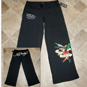 Ed Hardy Retro Eagle Heart Flare Sweatpants